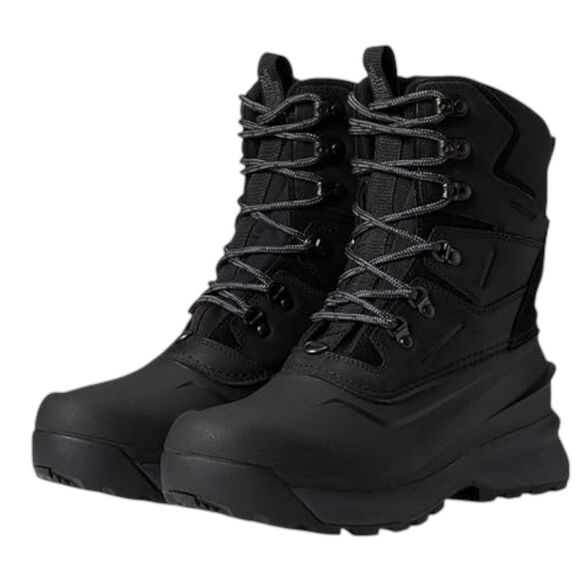 The North Face Boots Mens 13 Black Leather Chilkat V 400 Insulated WP Snow Gorp - Picture 12 of 12